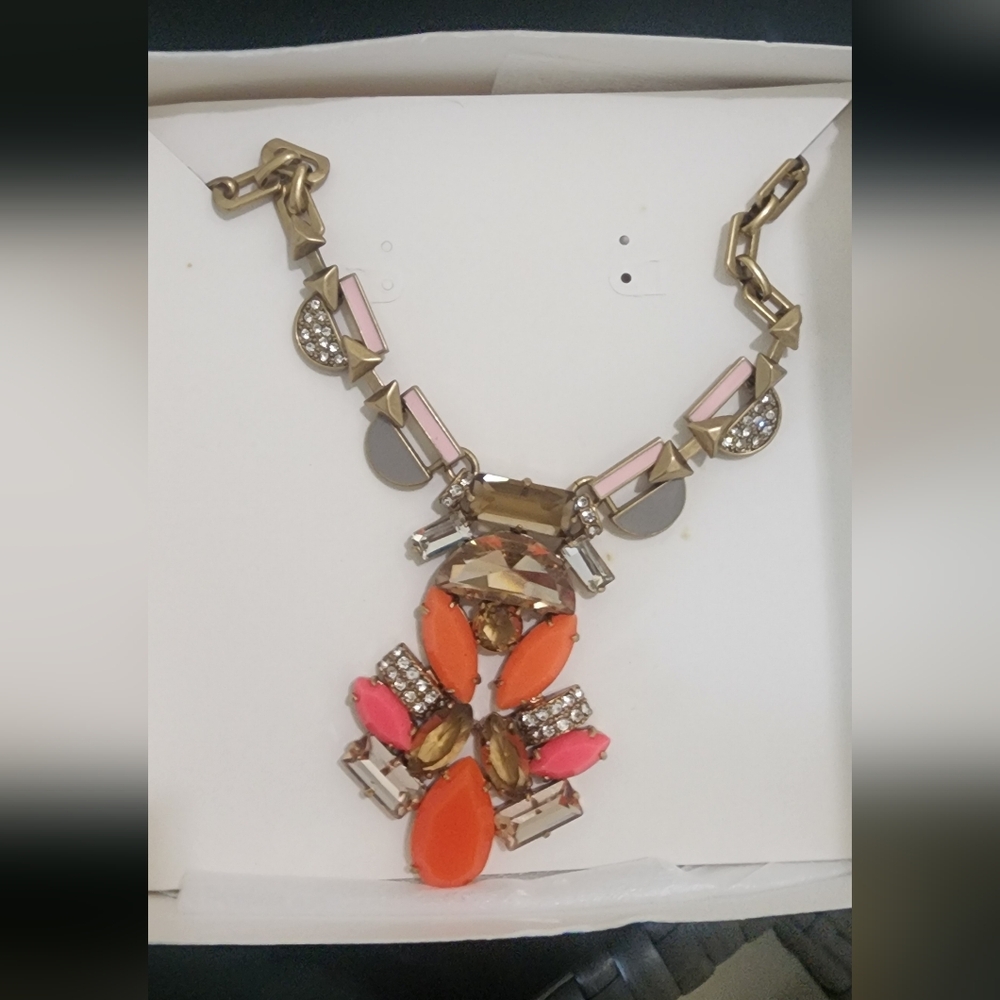 Stella& Dot‎ Elegant Multicolor Statement Necklace And Bracelet Set.